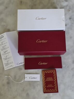 Cartier Eyewear & Jewelry/Watch Box W/ Sleeve, Authenticity Booklet & Manual